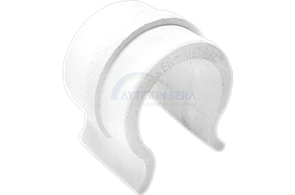 Farklı boru klipsi çeşitleri ve kullanım alanları.