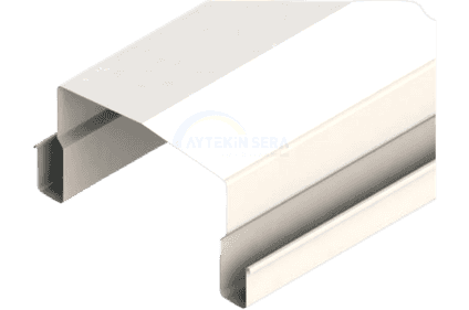 gutter oluğu, yağmur suyu yönetimi, sera oluk sistemi, modern seracılık, su tahliye sistemi, Aytekin Sera, galvanizli oluk, dayanıklı yapı elemanları.